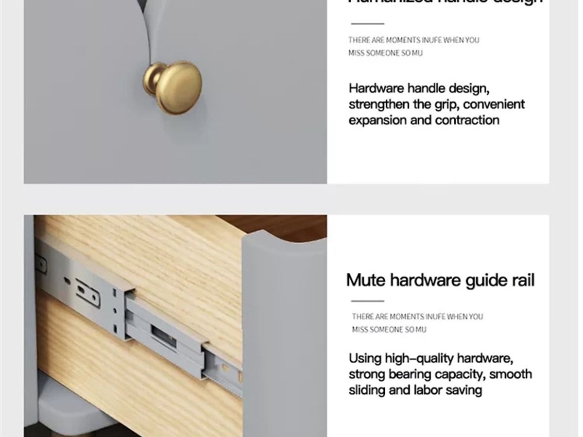 Small Bedside Table with Drawers | Space-Saving Nightstand
