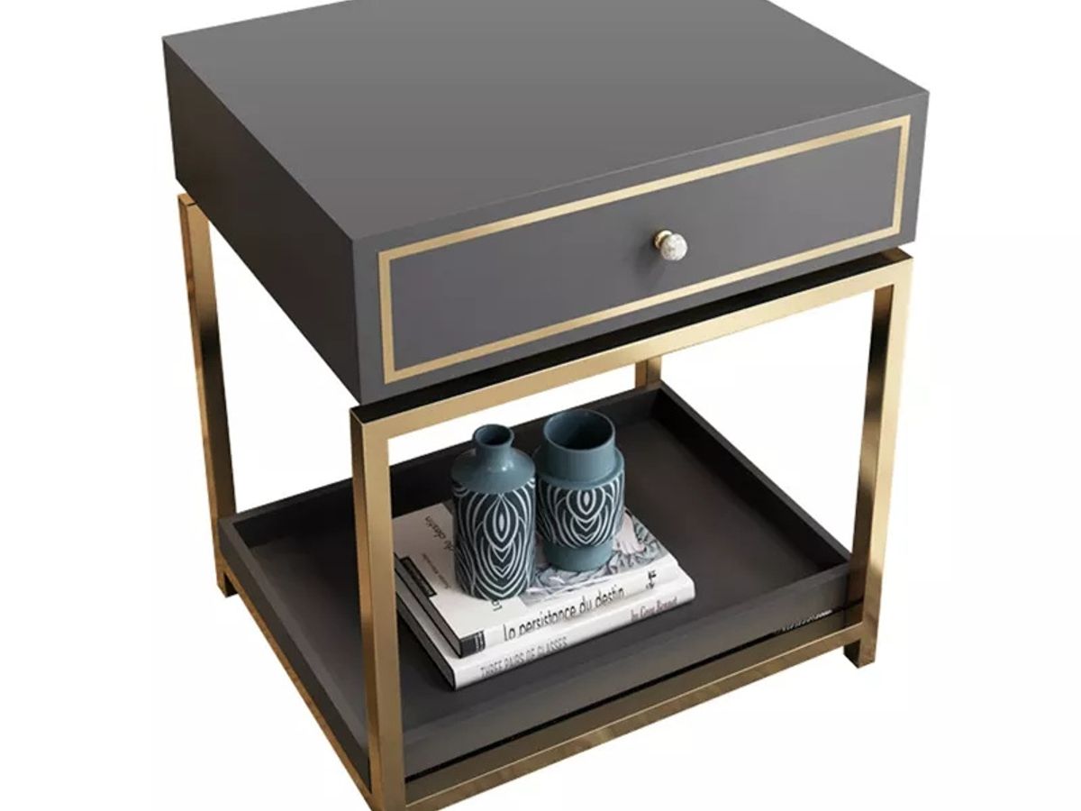 MDF Bedside Table with High Gloss Finish | Affordable Nightstand