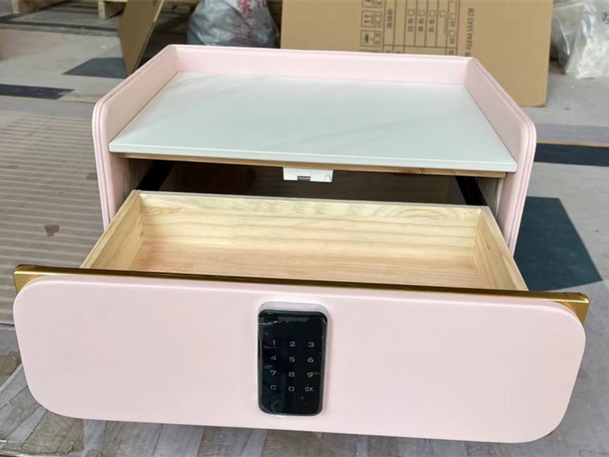 Hotel Nightstand with Gold Legs | Commercial Bedside Table Supplier
