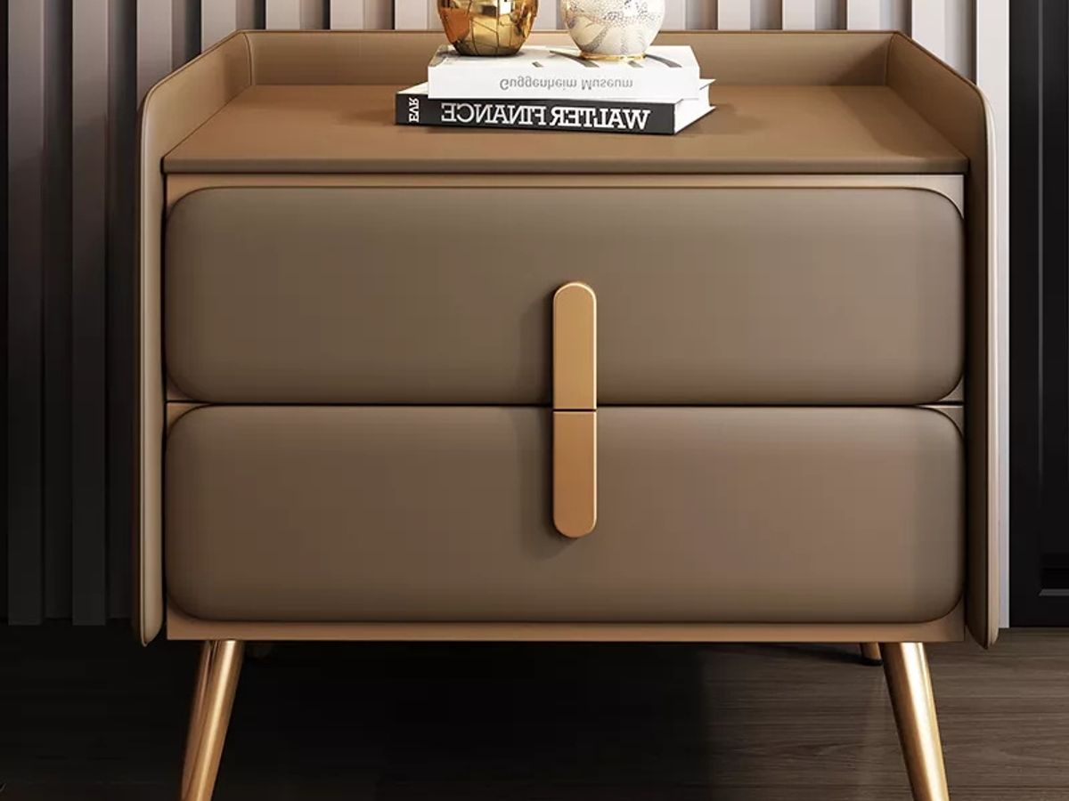 Hotel Nightstand with Gold Legs | Commercial Bedside Table Supplier
