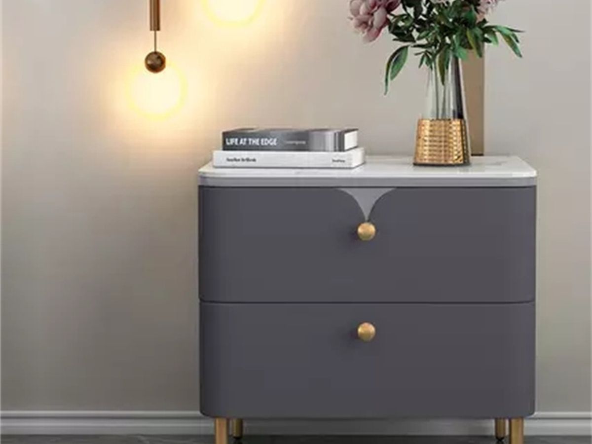 Small Bedside Table with Drawers | Space-Saving Nightstand