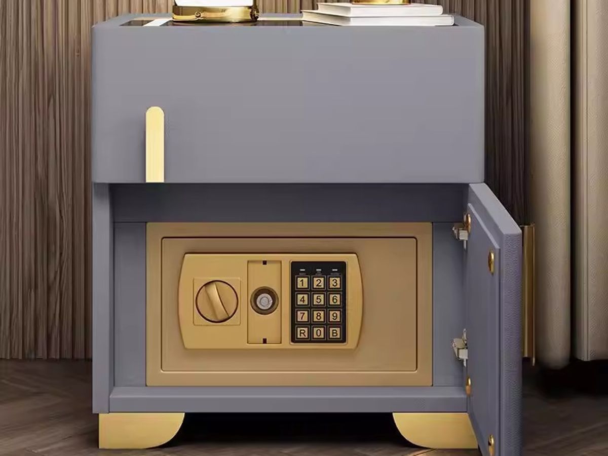 Solid Wood Nightstand with Drawer | Storage Bedside Table with USB