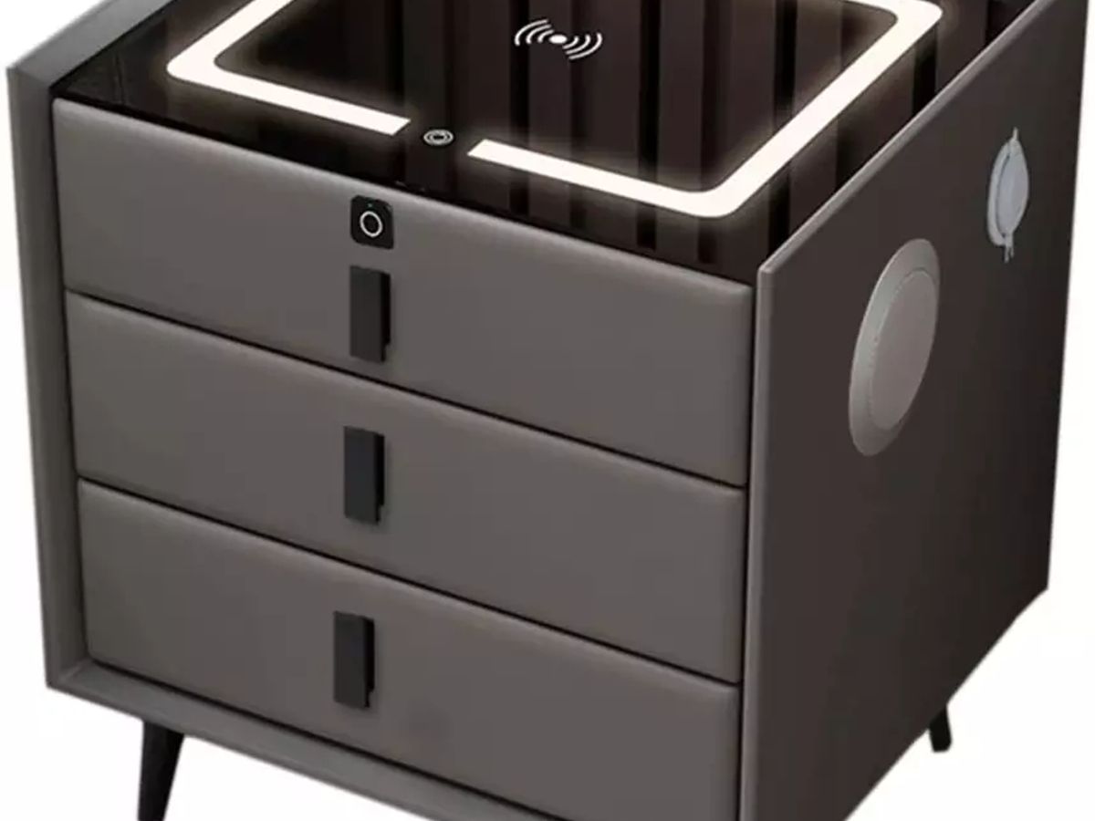 Wood USB Bedside Table with Simple Modern Design | Factory Direct