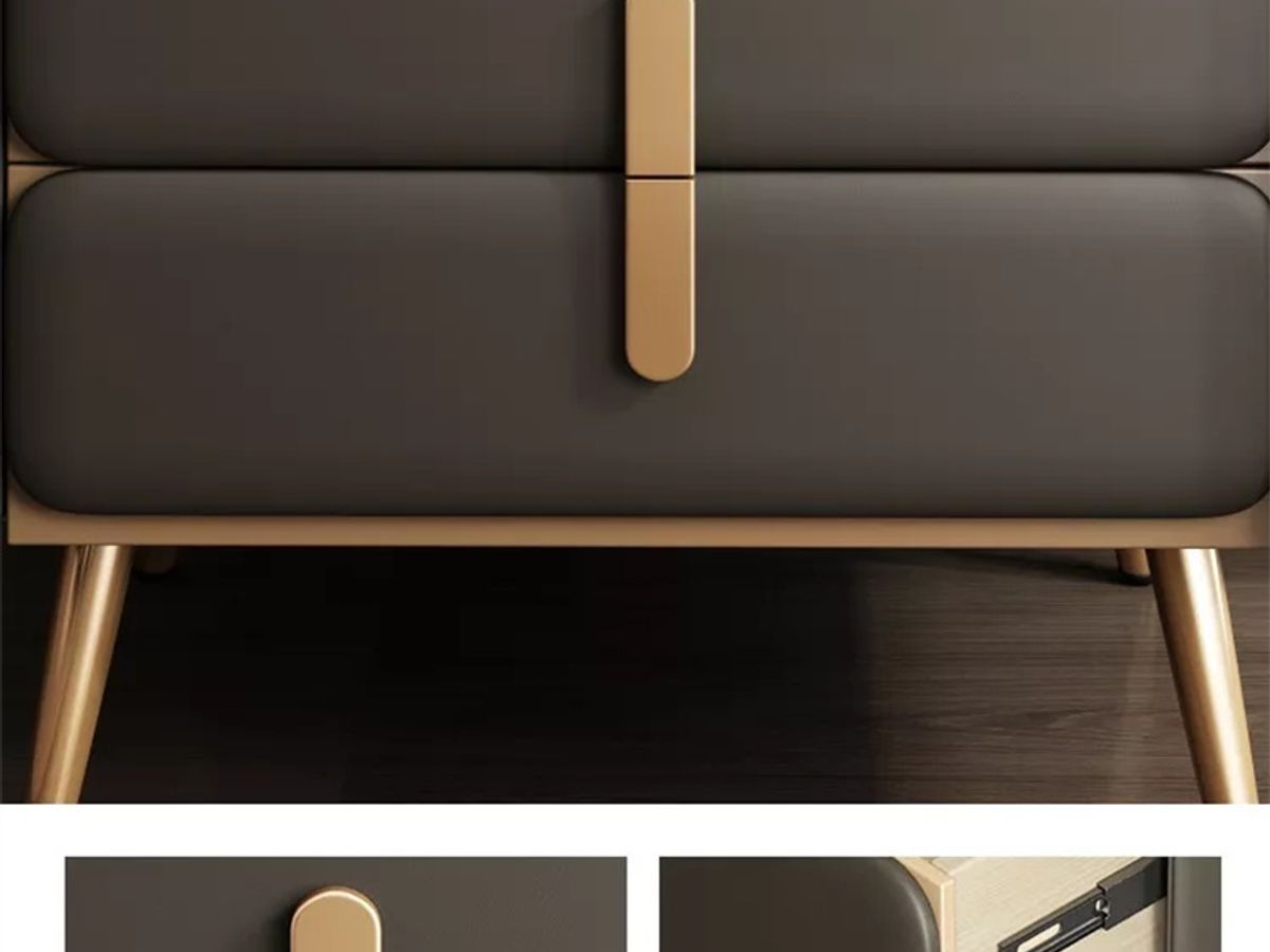 Hotel Nightstand with Gold Legs | Commercial Bedside Table Supplier