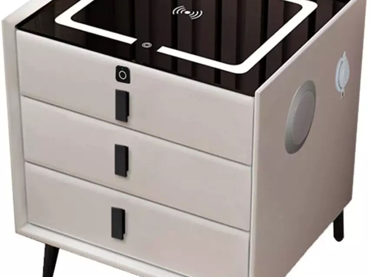 Wood USB Bedside Table with Simple Modern Design | Factory Direct