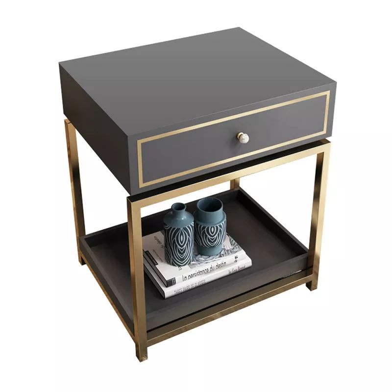 MDF Bedside Table with High Gloss Finish | Affordable Nightstand