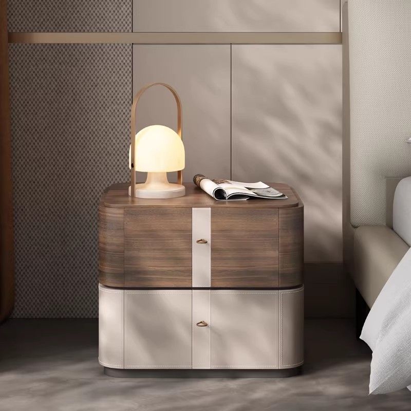 OEM Leather Nightstand Manufacturer Custom Bedside Table Factory