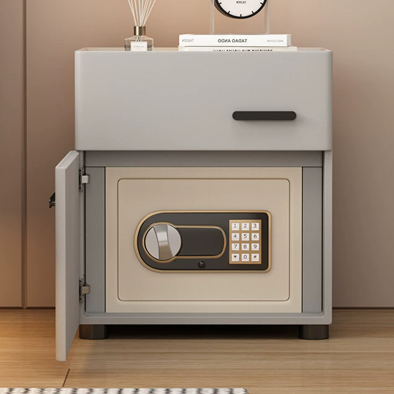 Smart Bedside Table with Wireless Charging, Safe & Bluetooth Speaker