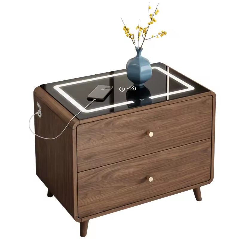Smart Nightstand with Wireless Charging, LED Light & USB-C Ports | D2005 OEM Manufacturer China