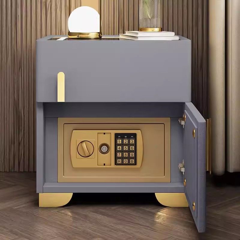 Solid Wood Nightstand with Drawer | Storage Bedside Table with USB
