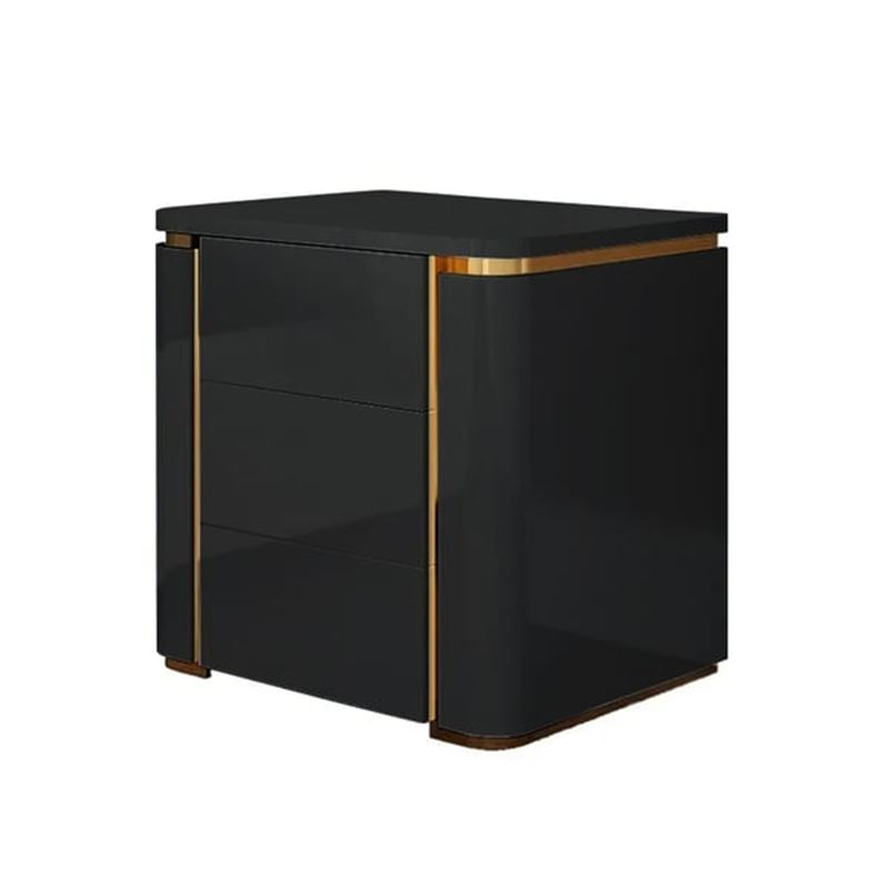 Luxury Hotel Nightstand | High Gloss Lacquer Bedside Table Supplier