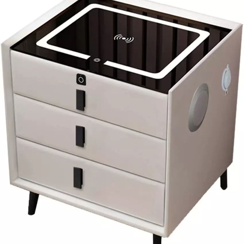 Wood USB Bedside Table with Simple Modern Design | Factory Direct