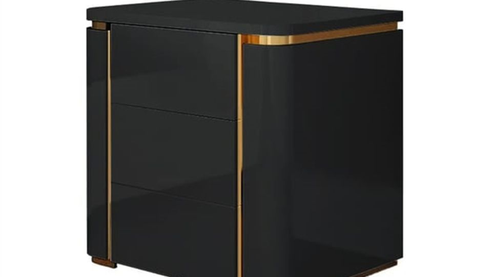 Luxury Hotel Nightstand | High Gloss Lacquer Bedside Table Supplier